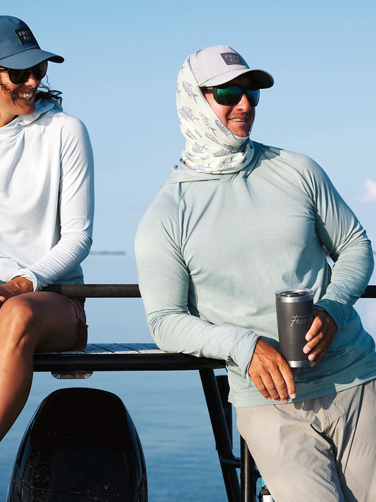 Fly anglers on a boat
