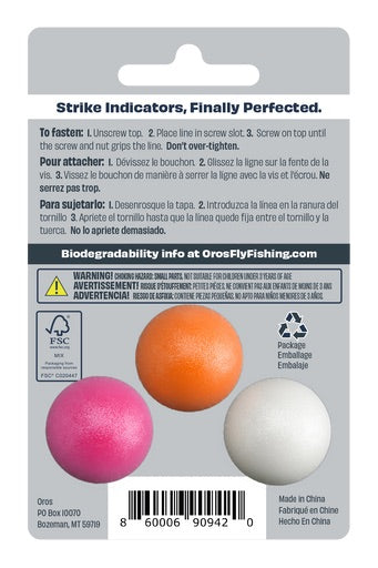 Oros Strike Indicators Multi-Color 3-Pack