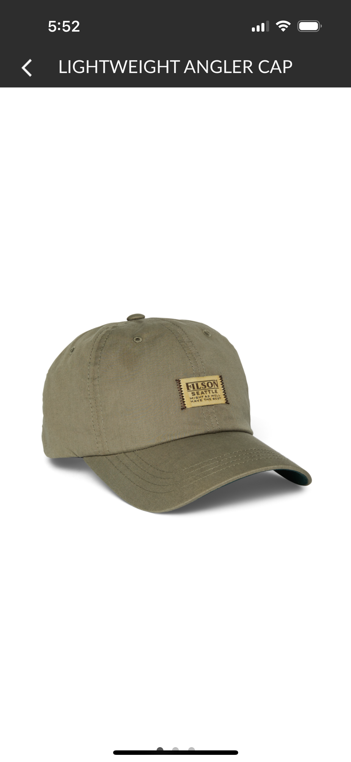 Filson Lightweight Angler Cap Hat