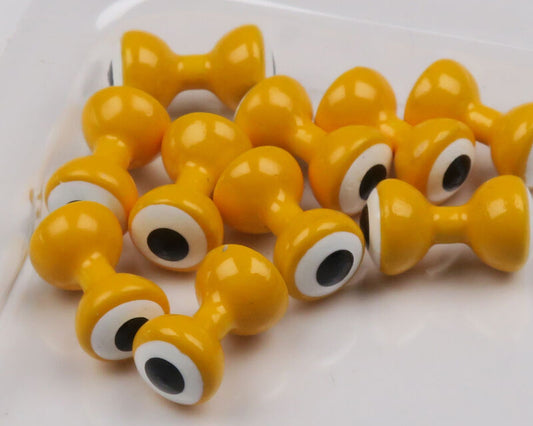 Hareline Small Double Pupil Brass Eyes