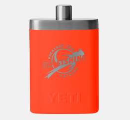 YETI Flask Engraved with Pheasant Tail Logo