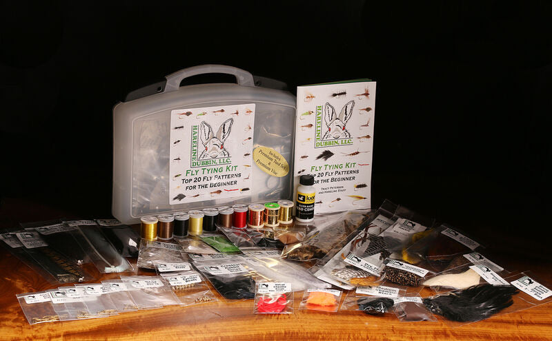 Hareline Fly Tying Material Kit w/ Premium Tools and Vise